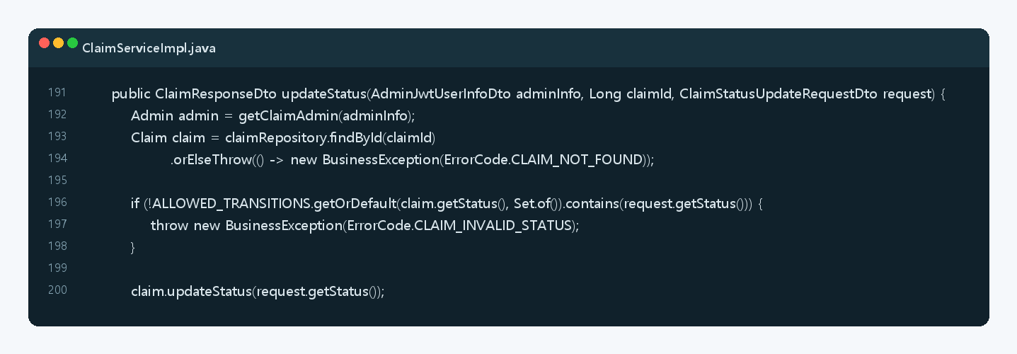 ALLPICK backend refund transition guard code evidence