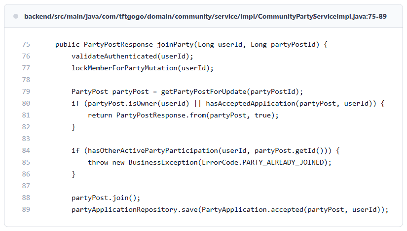 TFTgogo duplicate join guard code screenshot