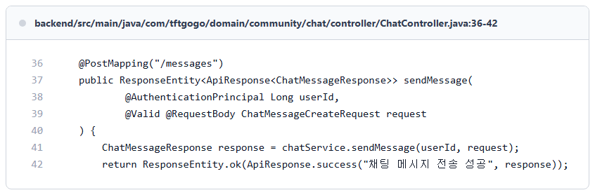 TFTgogo authenticated message write controller code screenshot